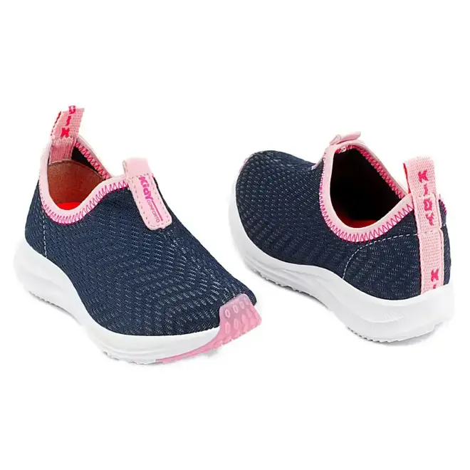 Tênis Casual Infantil Feminino Kidy - Marinho/Rosa