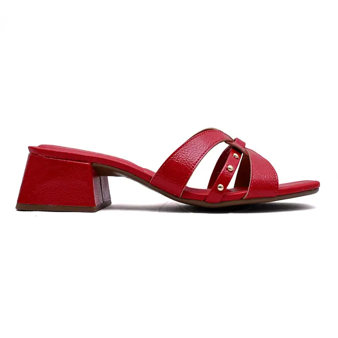 Tamanco Salto Bebecê Vermelho Feminino