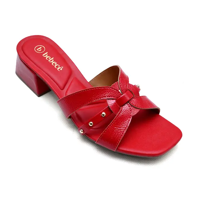 Tamanco Salto Bebecê Vermelho Feminino