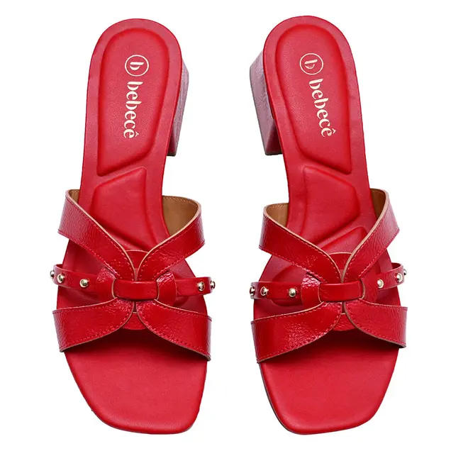 Tamanco Salto Bebecê Vermelho Feminino