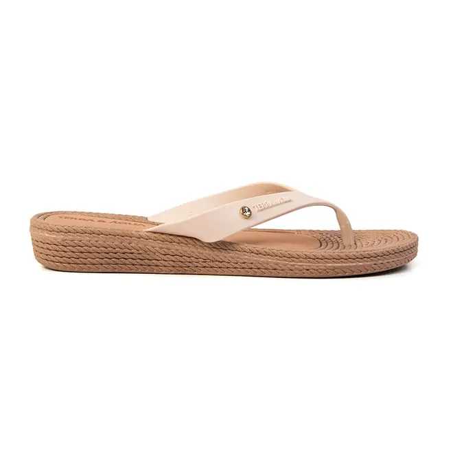 Chinelo Dedo Terra e Água Creme Feminino