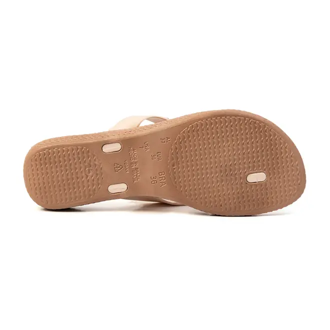 Chinelo Dedo Terra e Água Creme Feminino