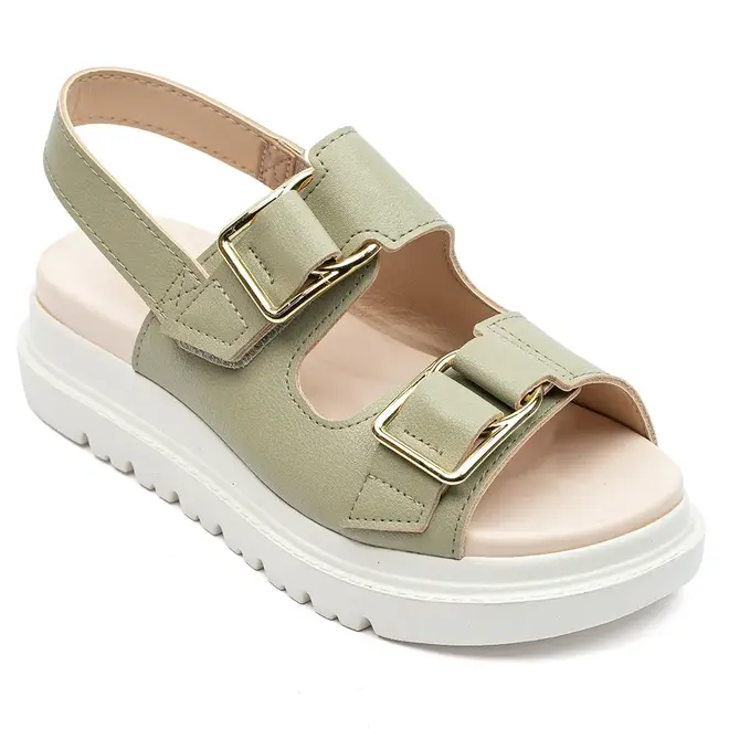 Papete Rasteira Modare Verde Feminino