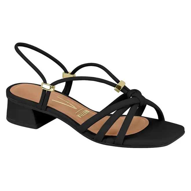 Sandália Salto Vizzano Preto Feminina
