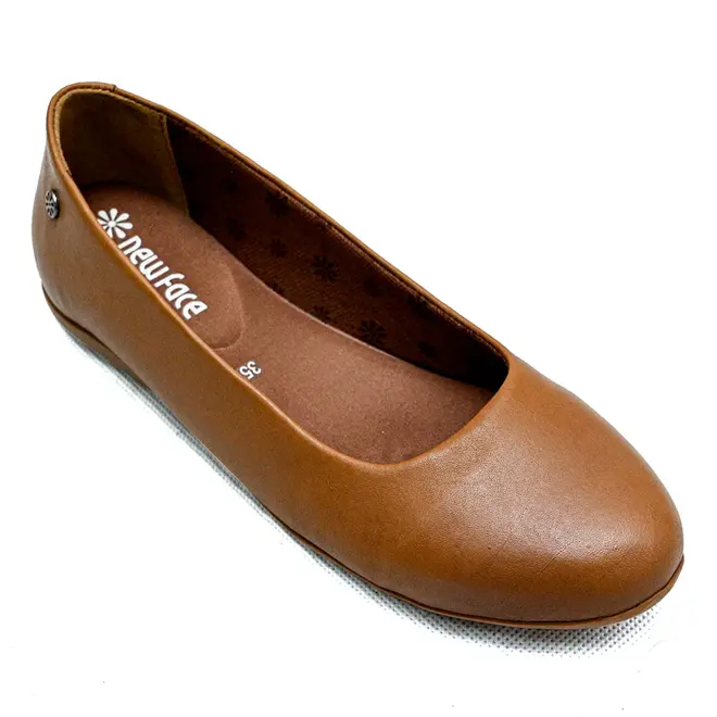 Sapatilha Bico Redondo New Face Capuccino Feminino