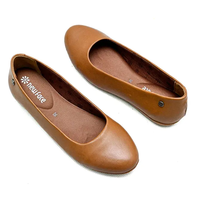 Sapatilha Bico Redondo New Face Capuccino Feminino
