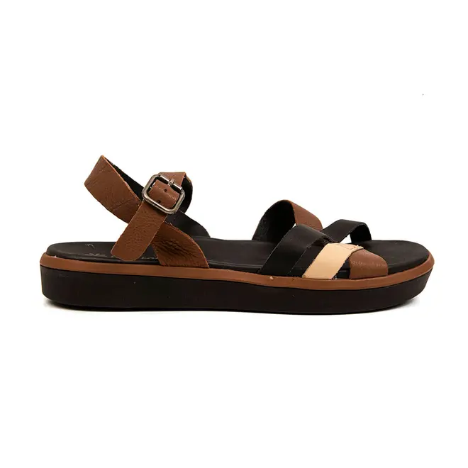 Rasteira Flatform New Face Whisky Mix Feminina