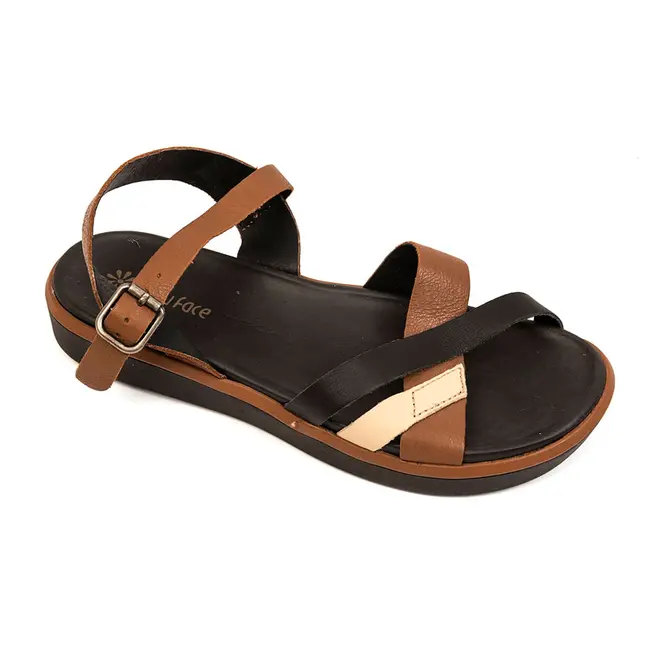 Rasteira Flatform New Face Whisky Mix Feminina