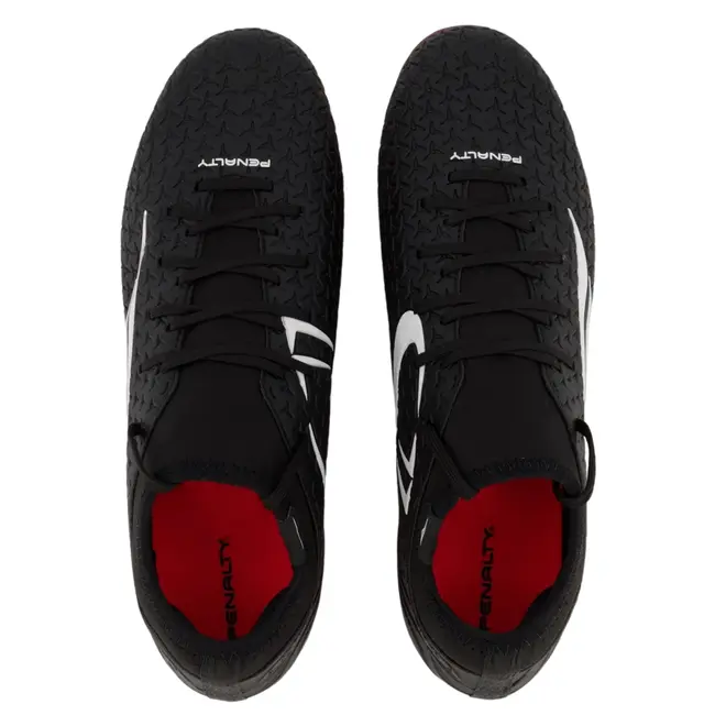 Chuteira Campo Penalty S11 Locker Preto e Vermelho Masculino