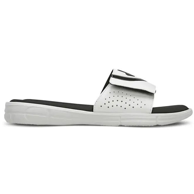 Chinelo Slide Under Armour Branco e Preto Masculino