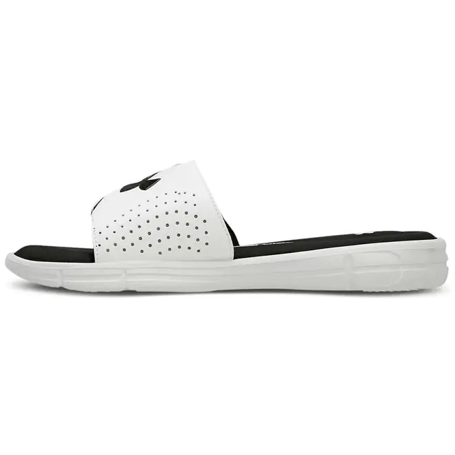 Chinelo Slide Under Armour Branco e Preto Masculino