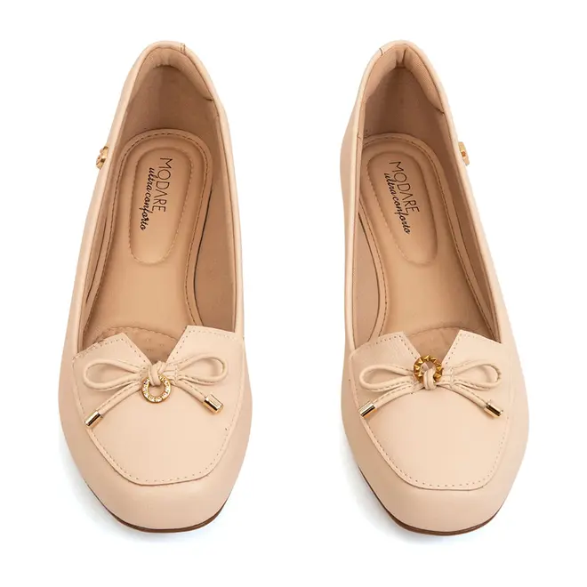Sapato Mocassim Modare Creme Feminino