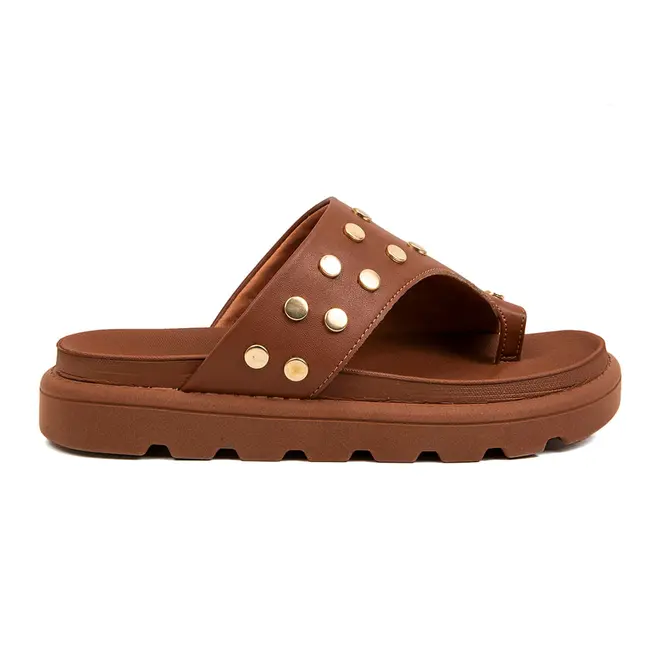 Papete Rasteira Vizzano Mocca Feminino
