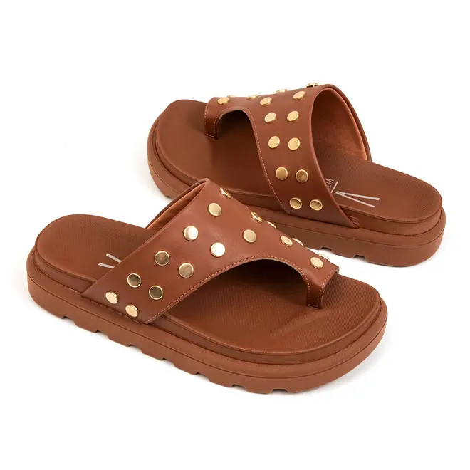 Papete Rasteira Vizzano Mocca Feminino