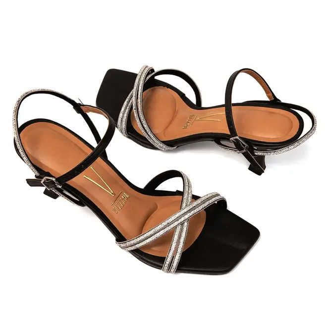Sandália Salto Vizzano Preto Feminino