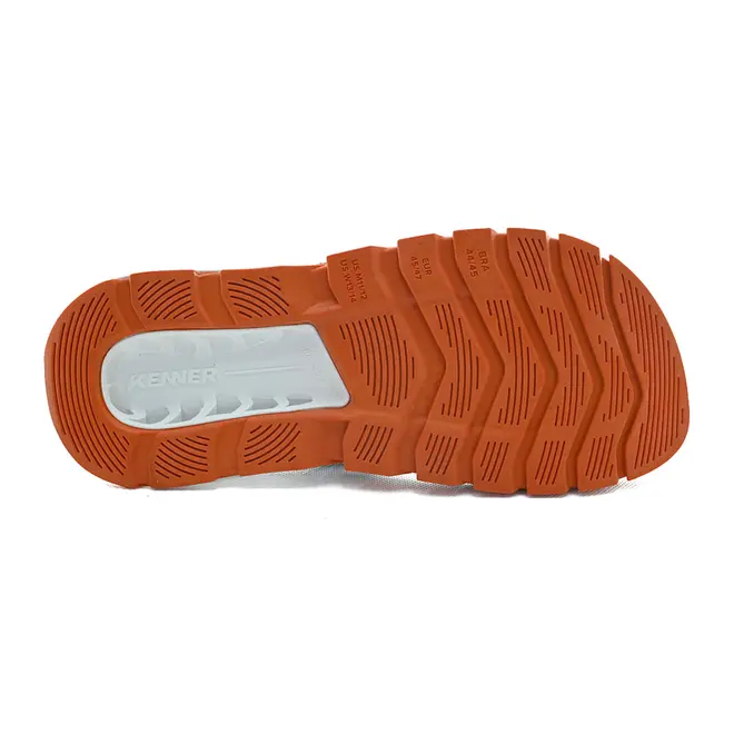 Chinelo Dedo Kenner Rakka Preto Branco e Laranja Masculino