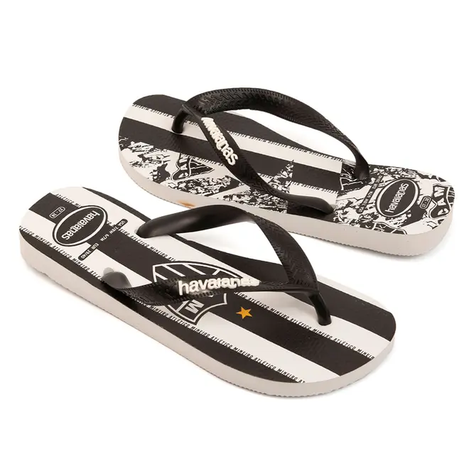 Chinelo Dedo Havaianas Time Atletic Branco e Preto Masculino