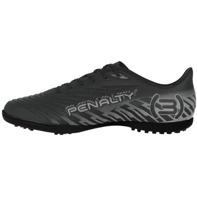 Chuteira Society Penalty Bravo Preto e Chumbo Masculino