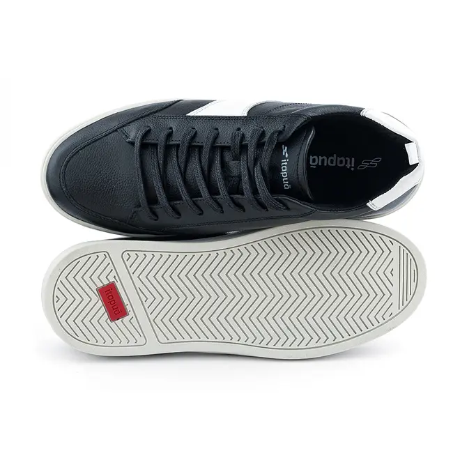 Tênis Casual Slip On Itapuã Preto e Branco Masculino