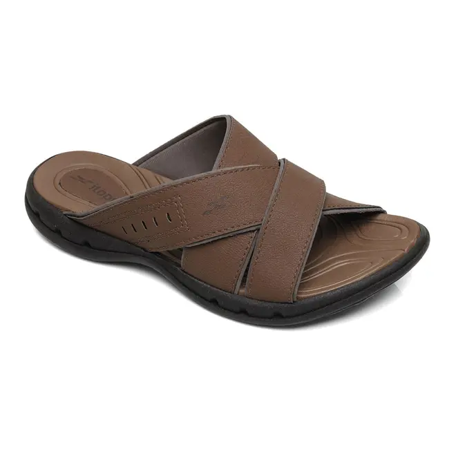 Chinelo Itapuã Slide Marrom e Preto Masculino