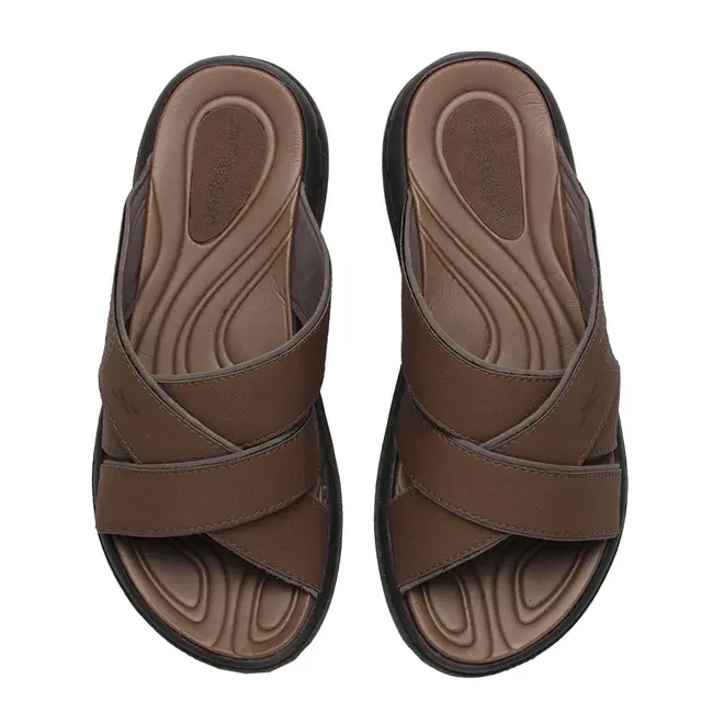 Chinelo Itapuã Slide Marrom e Preto Masculino