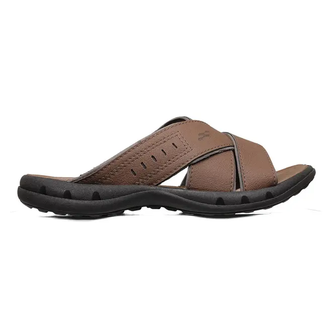 Chinelo Itapuã Slide Marrom e Preto Masculino