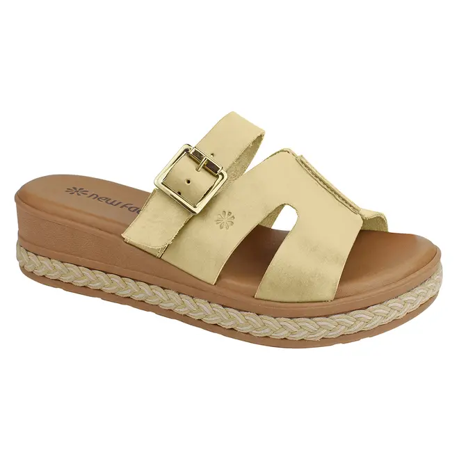 Tamanco Anabela New Face Ostra New Feminino