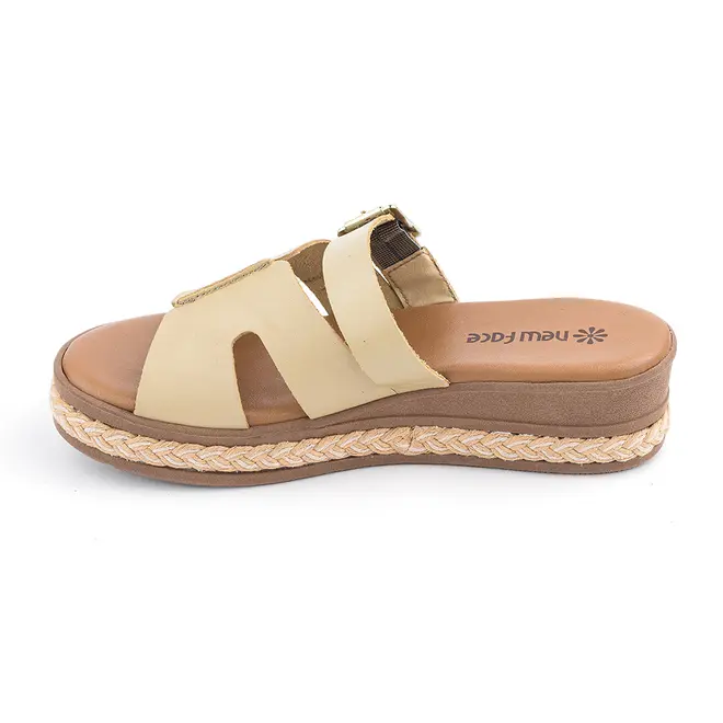 Tamanco Anabela New Face Ostra New Feminino