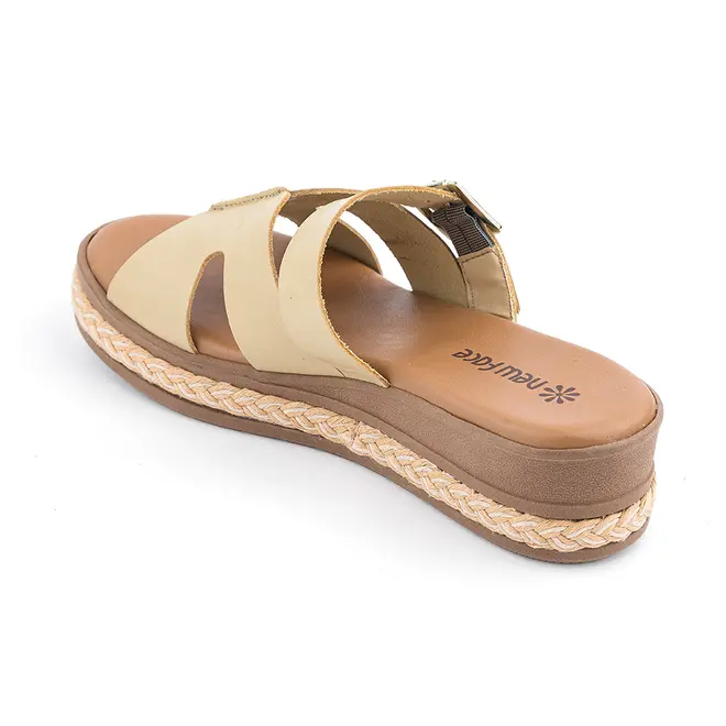 Tamanco Anabela New Face Ostra New Feminino