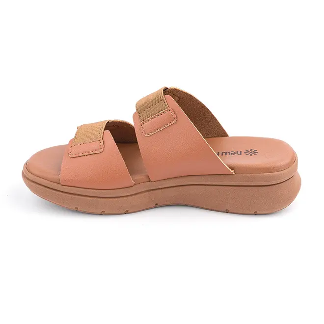 Rasteira Flatform New Face Caramelo Feminina