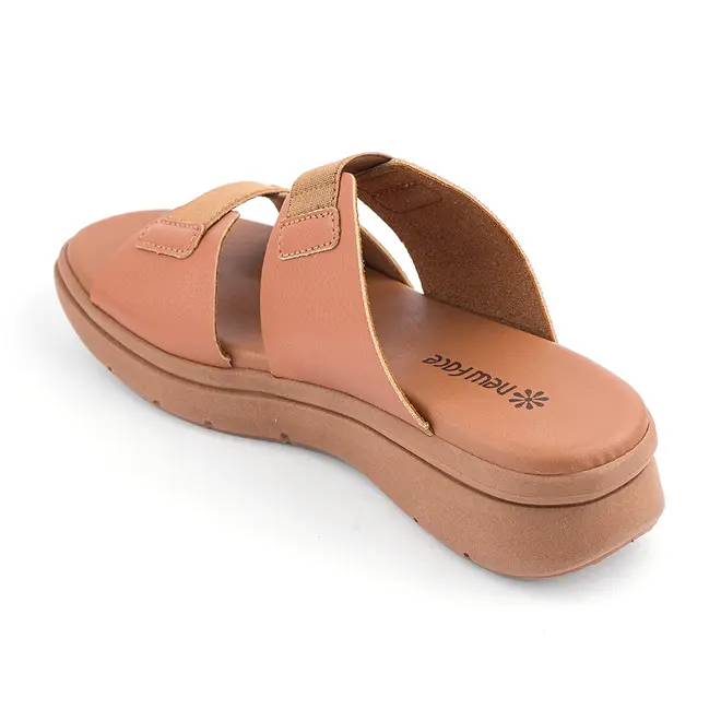 Rasteira Flatform New Face Caramelo Feminina