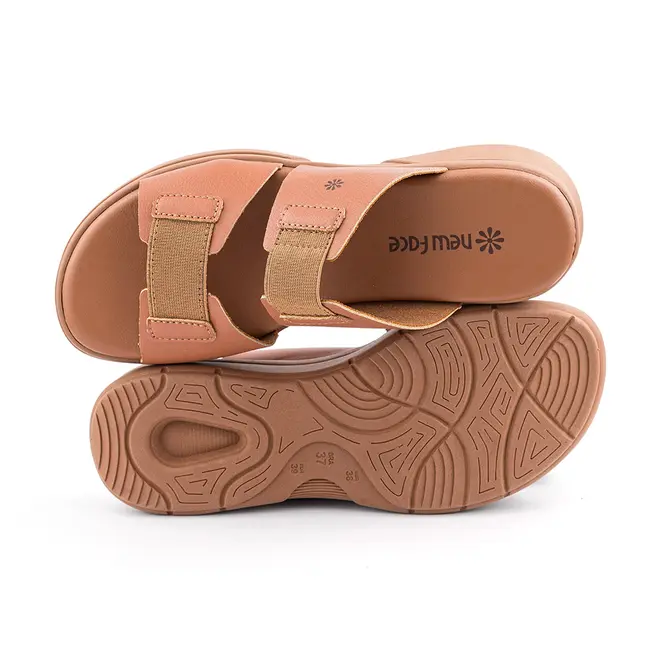 Rasteira Flatform New Face Caramelo Feminina