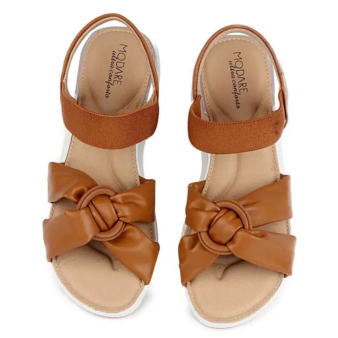 Sandália Flatform Modare - Camel