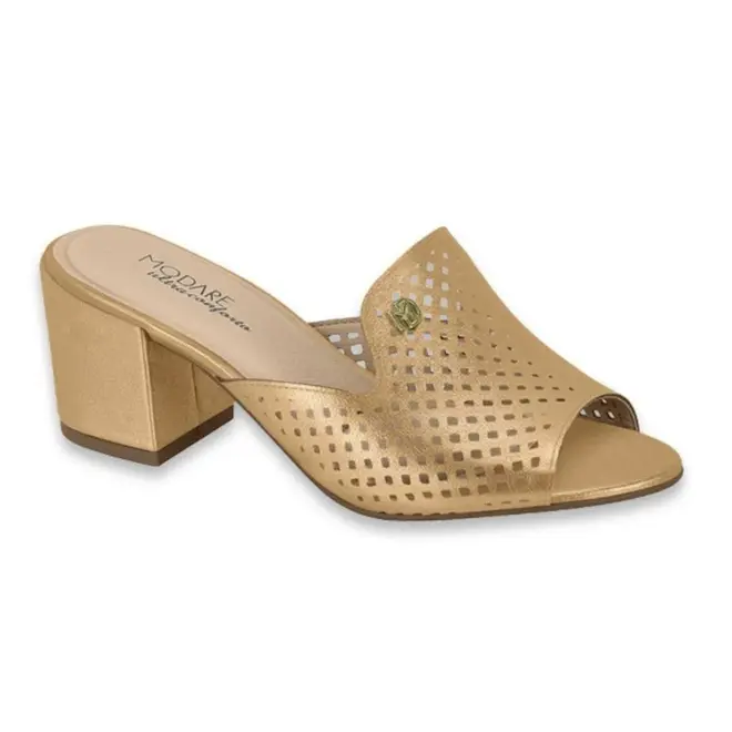 Tamanco Salto Modare Dourado Feminino