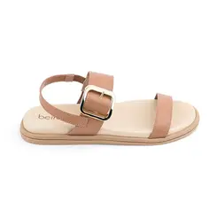 Sandália Rasteira Beira Rio Camel Feminina