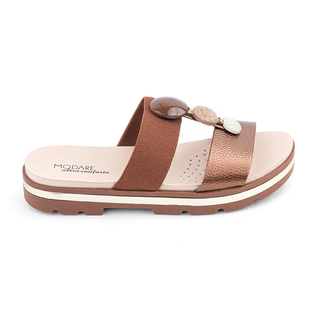 Tamanco Rasteira Modare Bronze Feminino