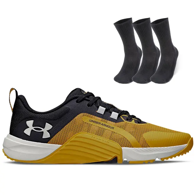 Kit 1 Tênis de Treino Masculino Under Armour Tribase Reps e 1 Pct com 3 pares de Meia cano alto