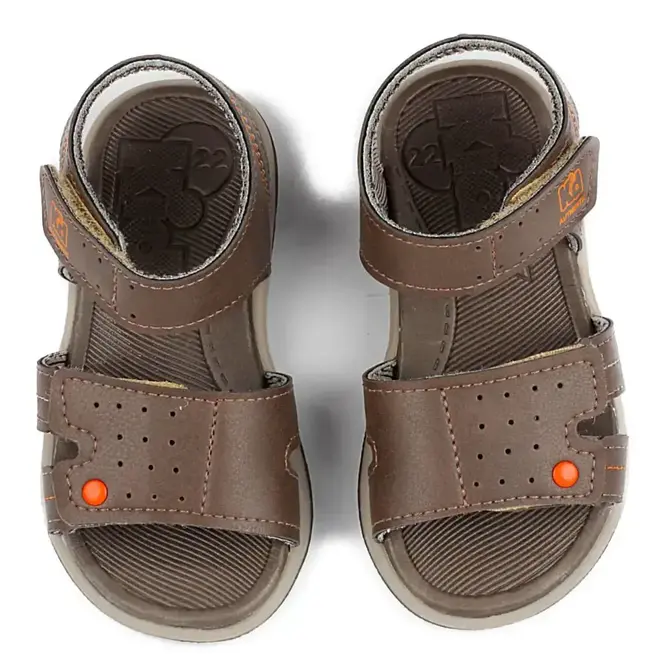 Sandália Flat Infantil Masculina Kidy - Marrom