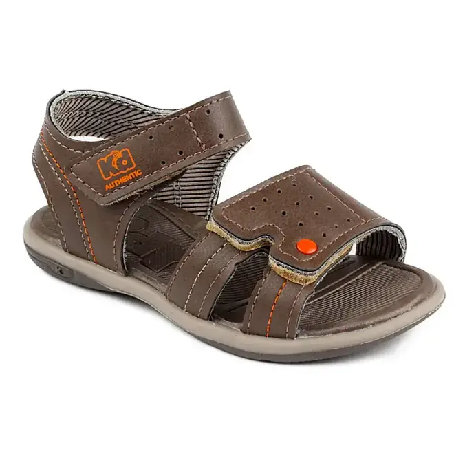 Sandália Flat Infantil Masculina Kidy - Marrom