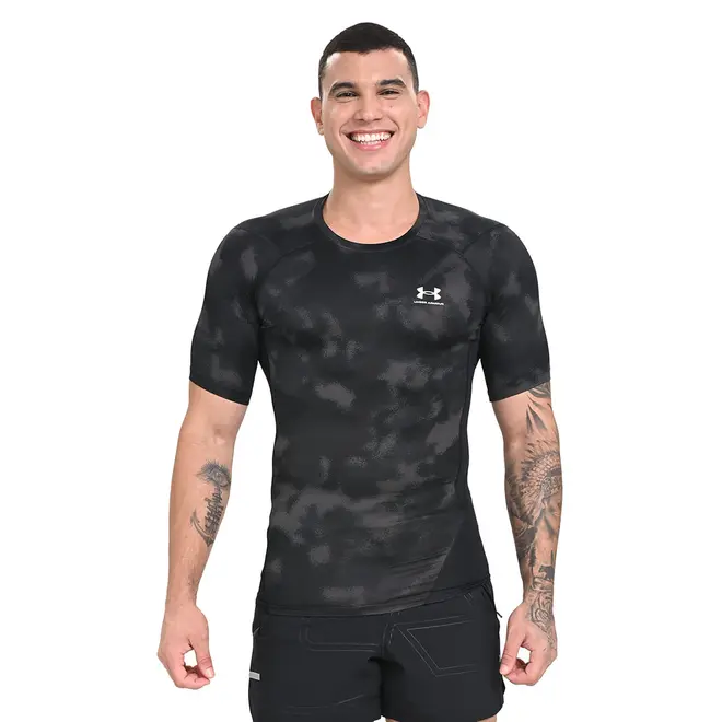 Camiseta de Compressão Masculina Under Armour HeatGear Armour Printed