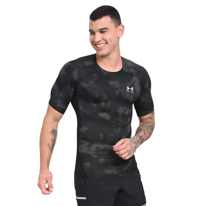 Camiseta de Compressão Masculina Under Armour HeatGear Armour Printed