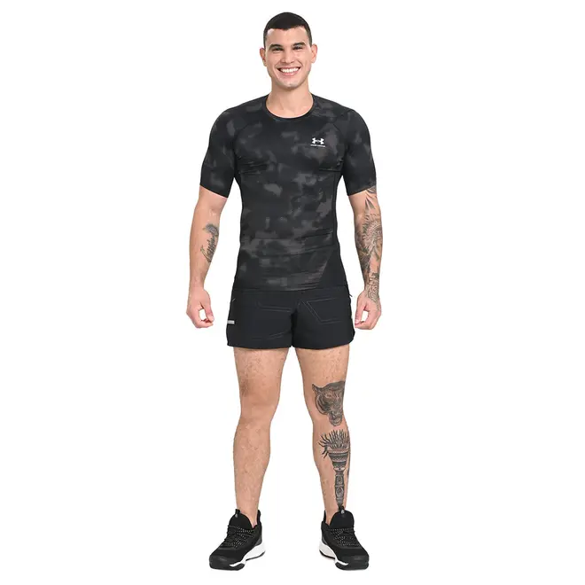 Camiseta de Compressão Masculina Under Armour HeatGear Armour Printed
