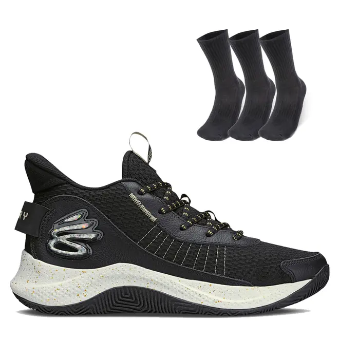 Kit 1 Tênis de Basquete Masculino Under Armour Curry 3Z7 e 1 pct com 3 pares de meia cano alto