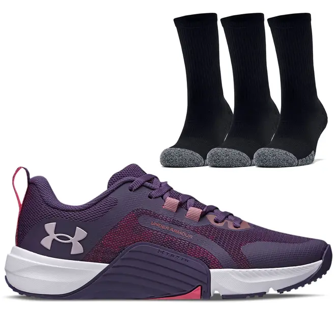 Kit Tênis Treino Feminino Tribase Reps e Meias 3 Pares -Under Armour