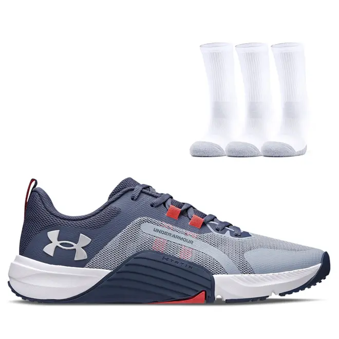 Kit Tênis Treino Masculino Feminino Tribase Reps e Pct Meias Under Armour