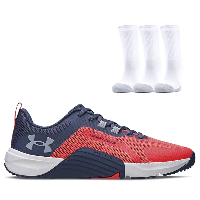 Kit Tênis Treino Masculino Feminino Tribase Reps e Pct Meias Under Armour