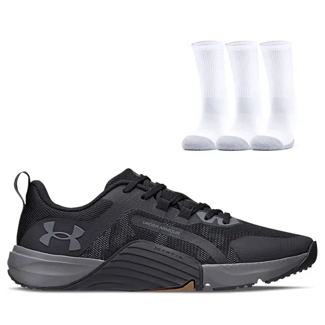 Kit Tênis Treino Masculino Feminino Tribase Reps e Pct Meias Under Armour