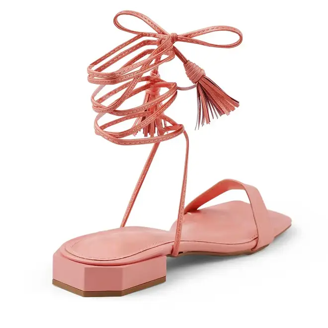 Sandália Itapuã Flat Amarração Feminino Coral
