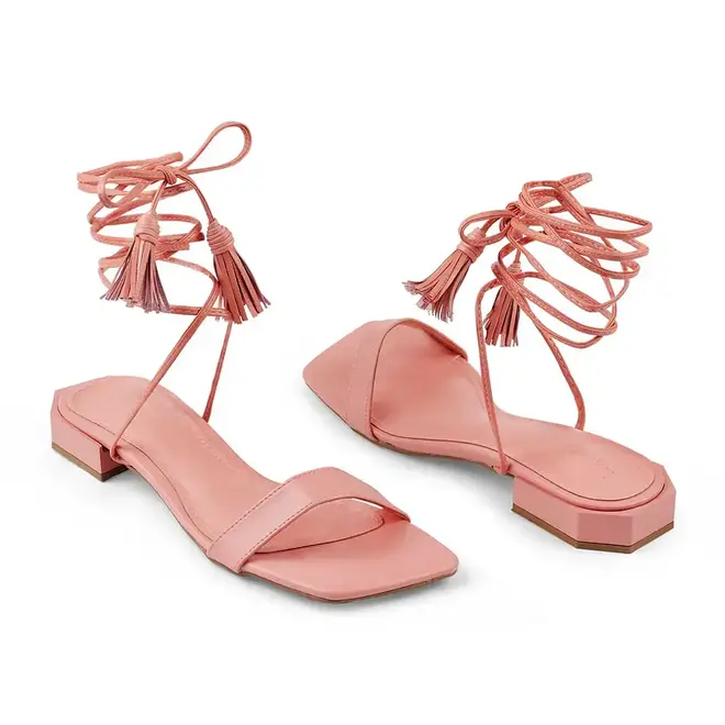 Sandália Itapuã Flat Amarração Feminino Coral