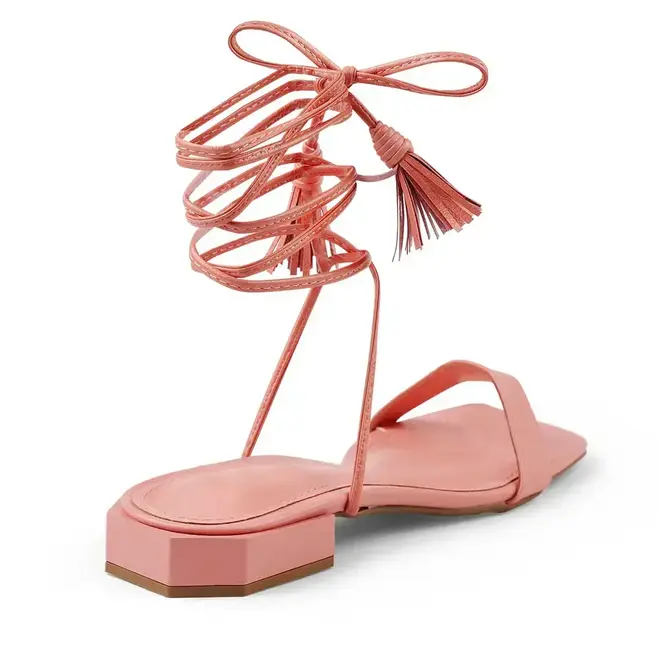 Sandália Itapuã Flat Amarração Feminino Coral